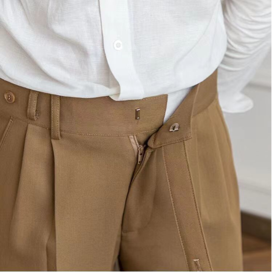 Piero | Elegante Pantalone Uomo Sartoriale Piega Gamba Dritta