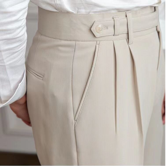 Piero | Elegante Pantalone Uomo Sartoriale Piega Gamba Dritta
